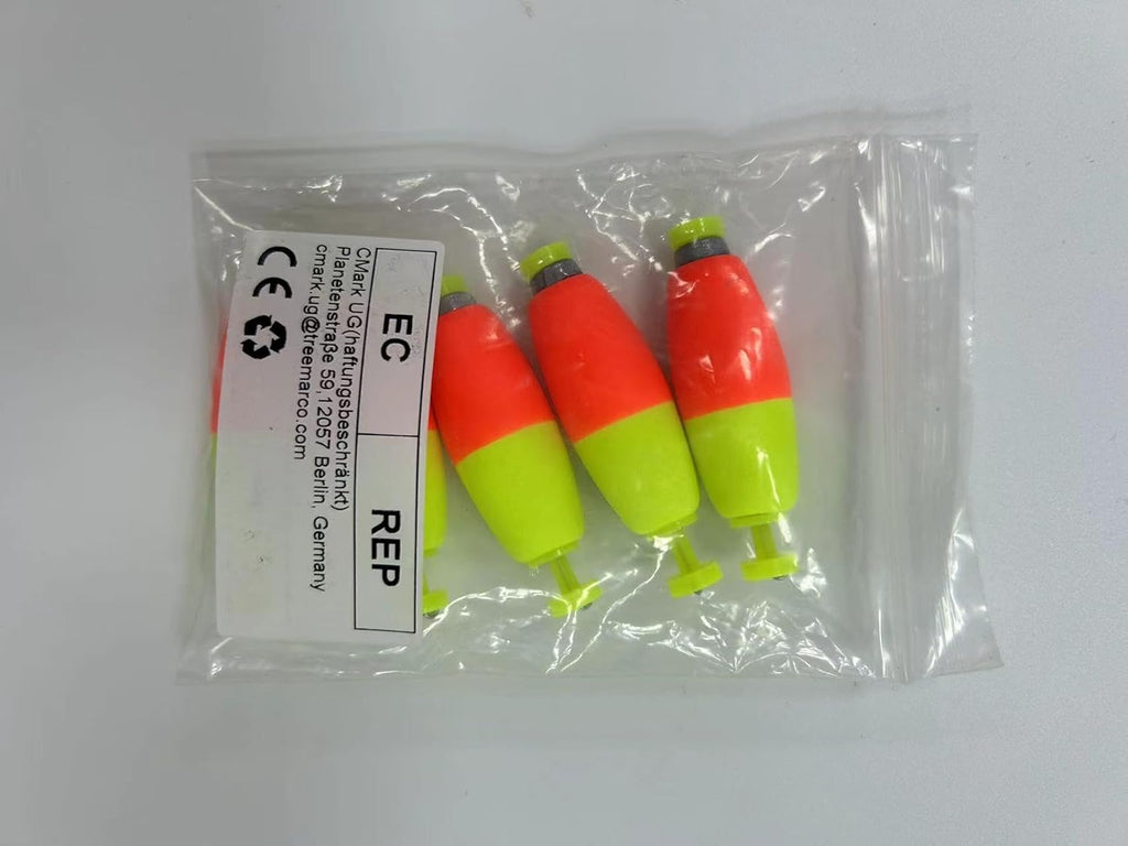 Fishing Bobbers 5PCS EVA Foam round Floats Red/Green Snap-On Spring Fishing Buoy Accessories for Freshwater Saltwater