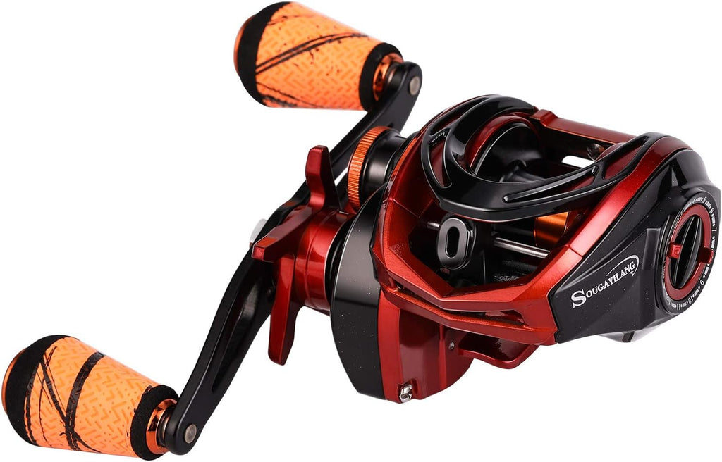 Baitcasting Reels - Colorful Fishing Reel, 8.0:1/7.3:1 Gear Ratios, 9+1 BB, Magnetic Braking System