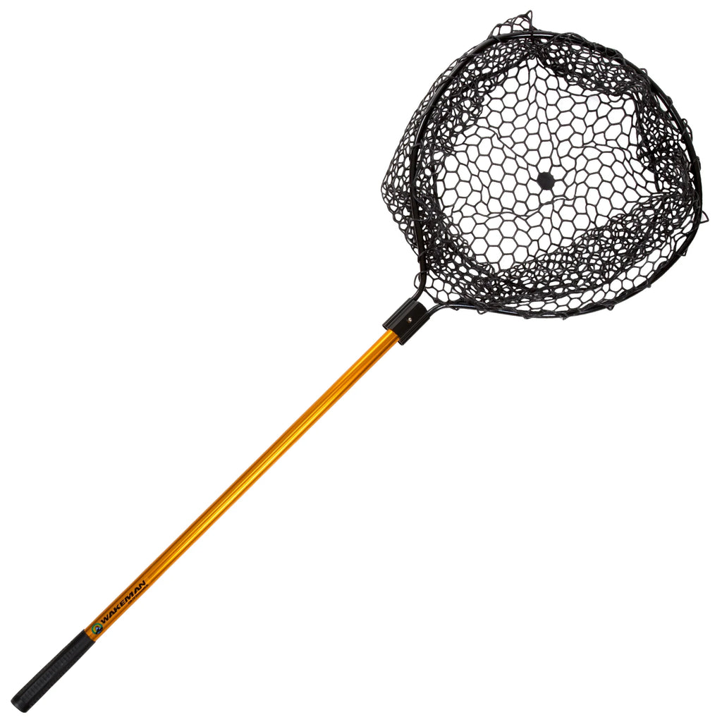 56-Inch Retractable Fishing Net with Telescopic Pole (Gold)