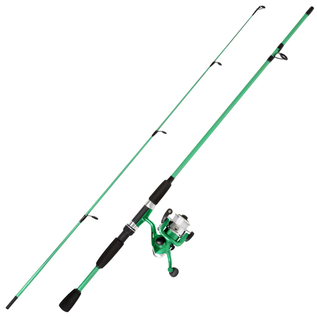 Swarm Series Green Fishing Rod and Reel Combo for Bass and Trout by