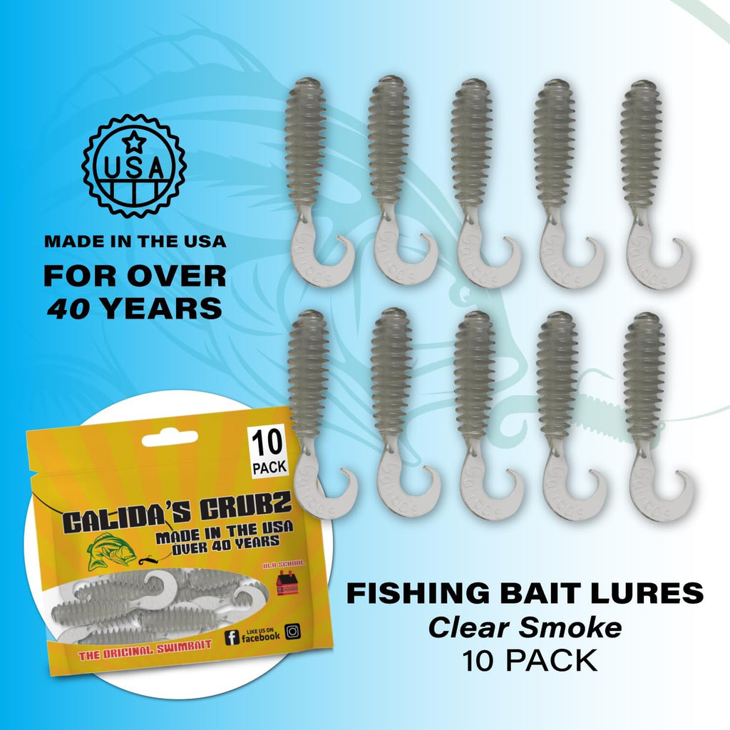 Galida's Grubz Soft Plastic Fish Bait Lures for Fishing | Fishing Bait Lure with Deep Ribs | Great for Beginners and Advanced Fishermen