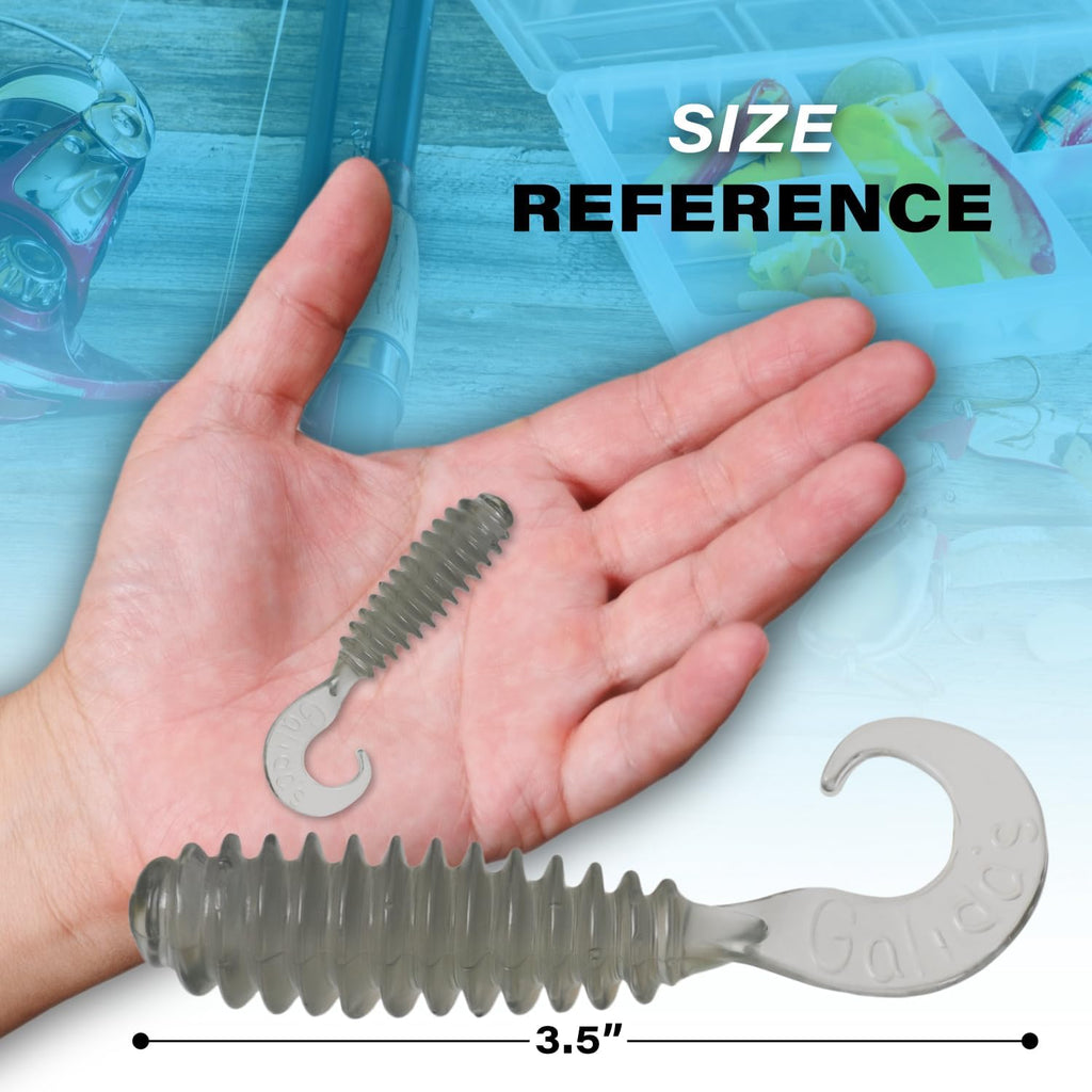 Galida's Grubz Soft Plastic Fish Bait Lures for Fishing | Fishing Bait Lure with Deep Ribs | Great for Beginners and Advanced Fishermen