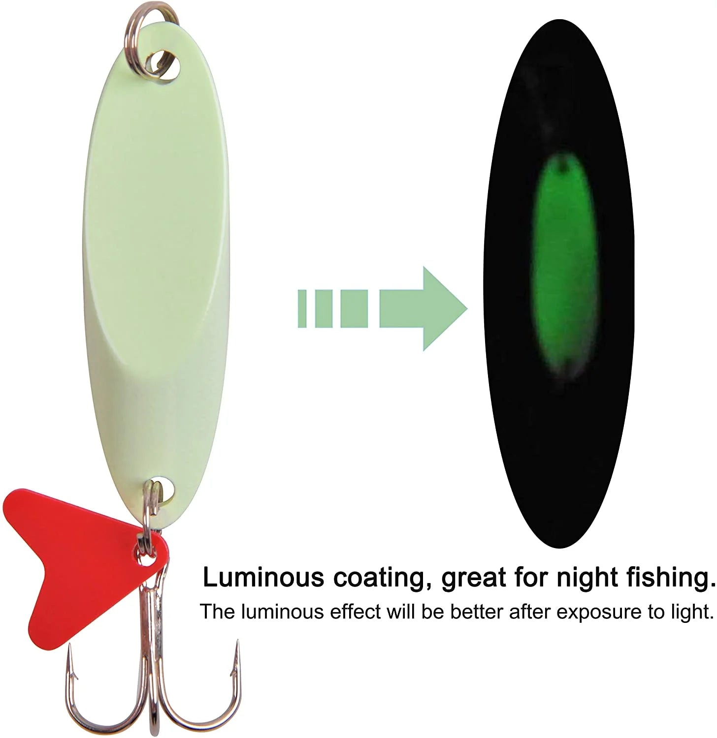 Spinner Bait Fishing Lures for Trout Bass Salmon with Sharp Treble Hooks