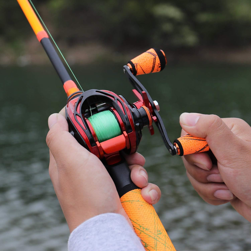 Baitcasting Reels - Colorful Fishing Reel, 8.0:1/7.3:1 Gear Ratios, 9+1 BB, Magnetic Braking System