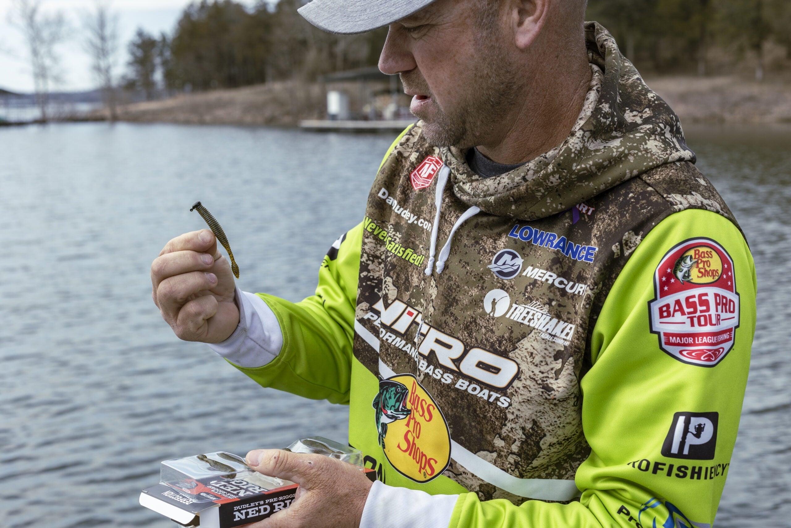 Dudley'S Ned Rig Green Pumpkin Violet Finesse Worm Kit