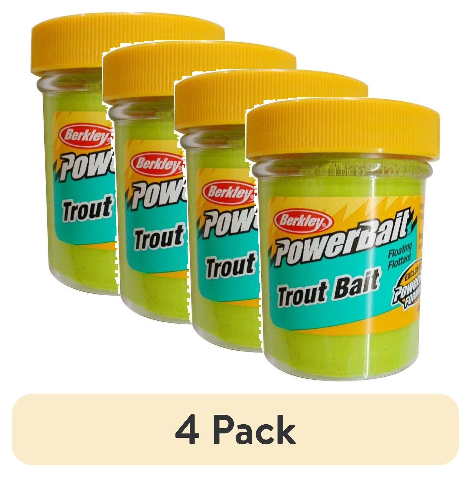 (4 Pack)  Powerbait Trout Bait, Chartreuse