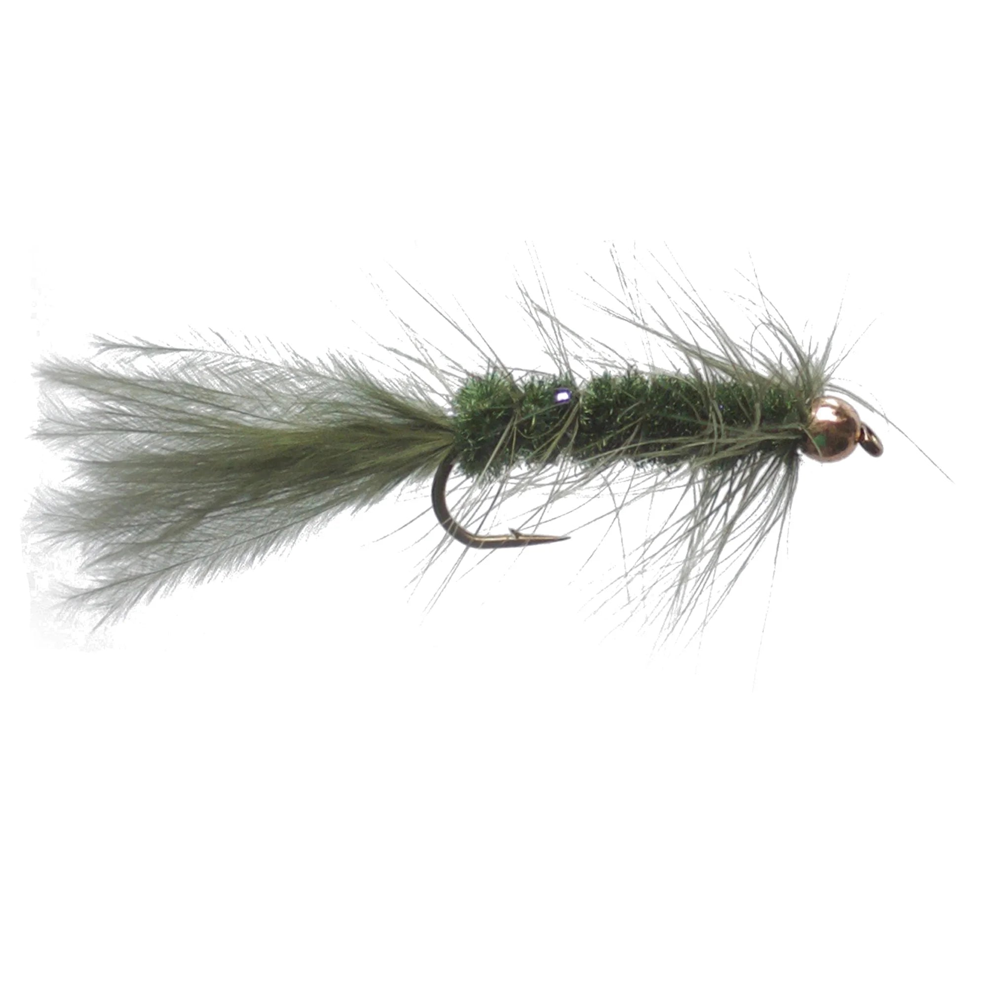 Fairplay Olive Wooly Bugger Fly, Size 10, 4 Pack, 709355