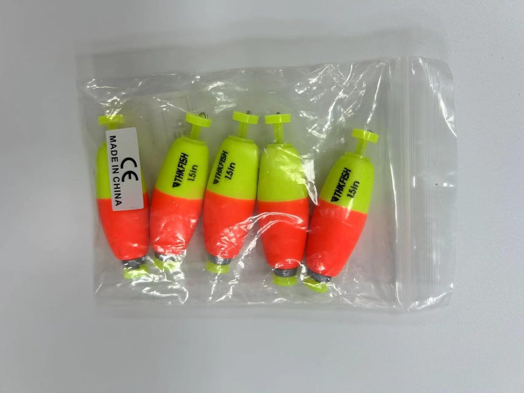 Fishing Bobbers 5PCS EVA Foam round Floats Red/Green Snap-On Spring Fishing Buoy Accessories for Freshwater Saltwater