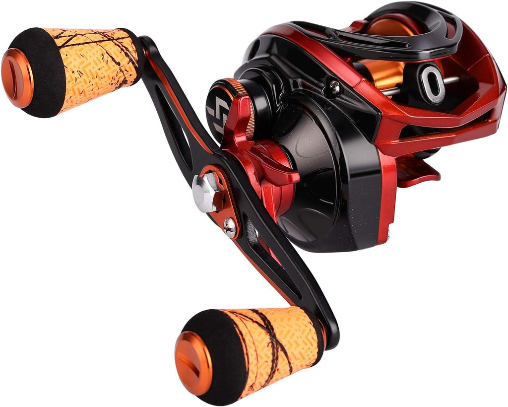 Baitcasting Reels - Colorful Fishing Reel, 8.0:1/7.3:1 Gear Ratios, 9+1 BB, Magnetic Braking System