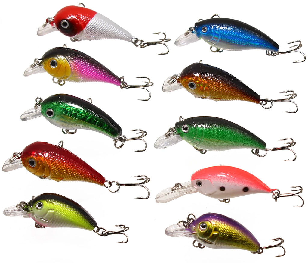 30 Topwater Fishing Lures with Hooks, Bass Bait Trout Lures with Propeller Tail