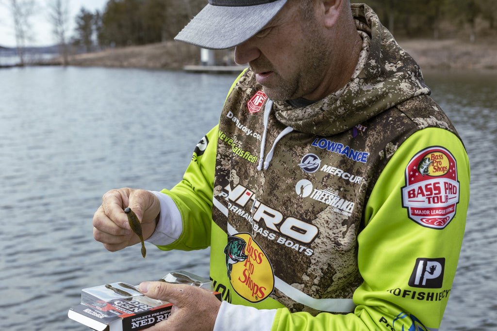 Dudley'S Ned Rig Green Pumpkin Violet Finesse Worm Kit