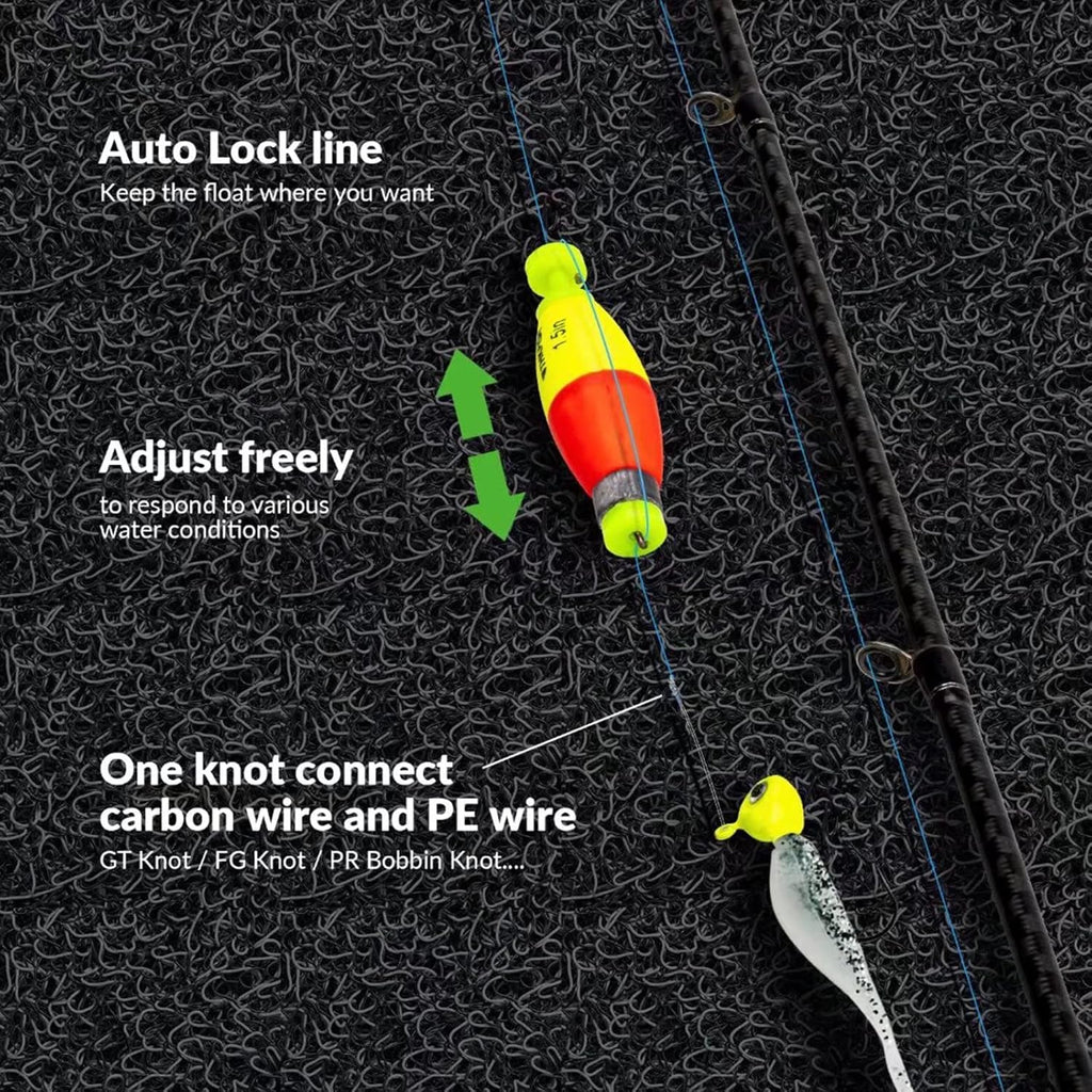 Fishing Bobbers 5PCS EVA Foam round Floats Red/Green Snap-On Spring Fishing Buoy Accessories for Freshwater Saltwater